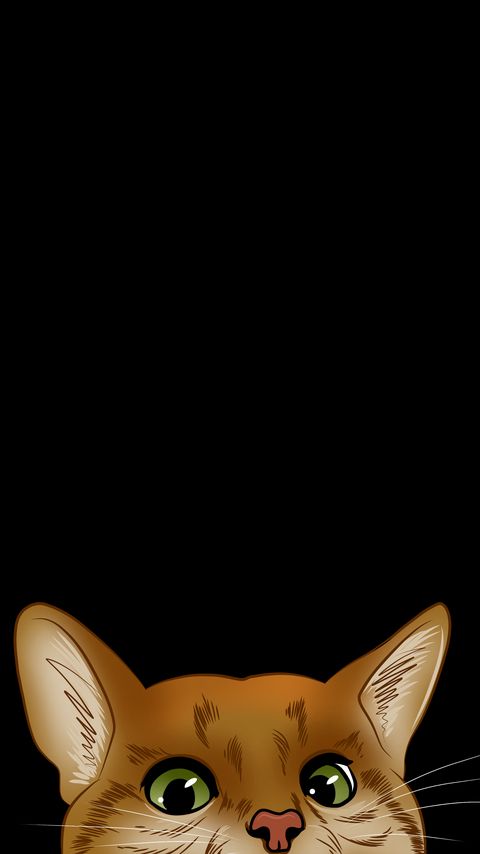 Download wallpaper 2160x3840 cat, muzzle, look out, hide, art samsung galaxy s4, s5, note, sony xperia z, z1, z2, z3, htc one, lenovo vibe hd background