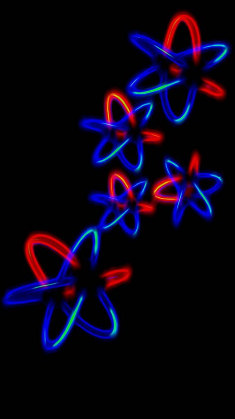 Download wallpaper 2160x3840 molecules, atoms, neon, compounds, blue, red samsung galaxy s4, s5, note, sony xperia z, z1, z2, z3, htc one, lenovo vibe hd background