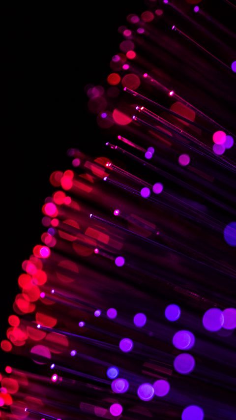 Download wallpaper 2160x3840 optical fiber, glare, thread, glitter, red, purple samsung galaxy s4, s5, note, sony xperia z, z1, z2, z3, htc one, lenovo vibe hd background