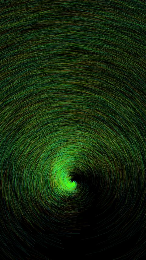 Download wallpaper 2160x3840 rotation, circles, lines, green hd background