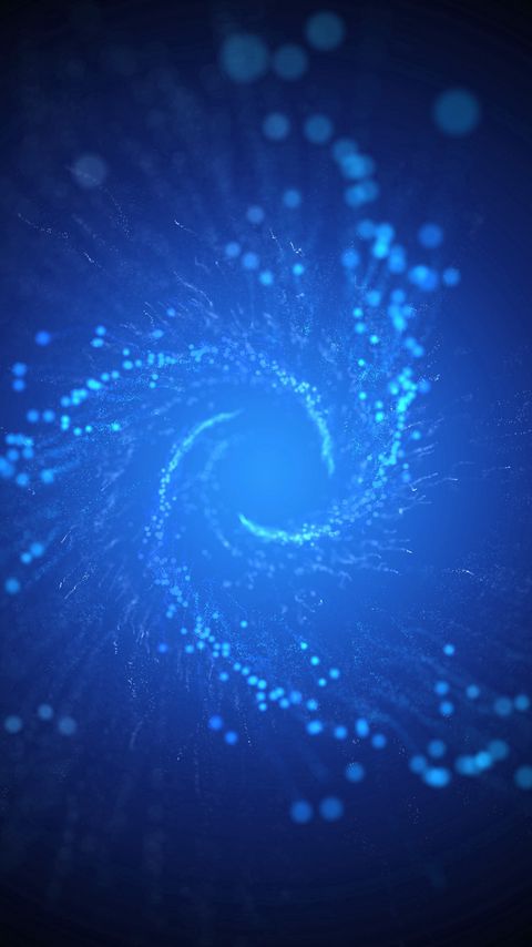 Download wallpaper 2160x3840 spiral, motion, scattering, sparks, circular, blue hd background