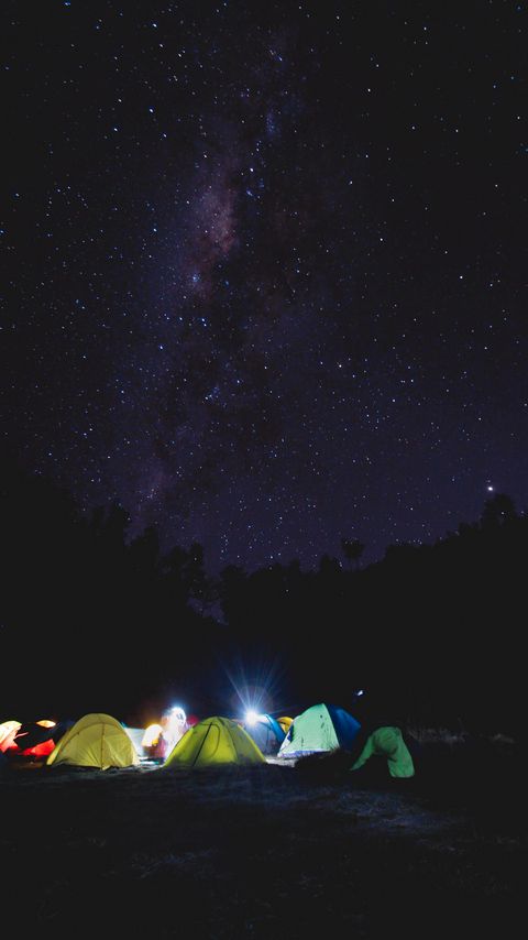 Download wallpaper 2160x3840 tent, camping, starry sky, tents, night samsung galaxy s4, s5, note, sony xperia z, z1, z2, z3, htc one, lenovo vibe hd background