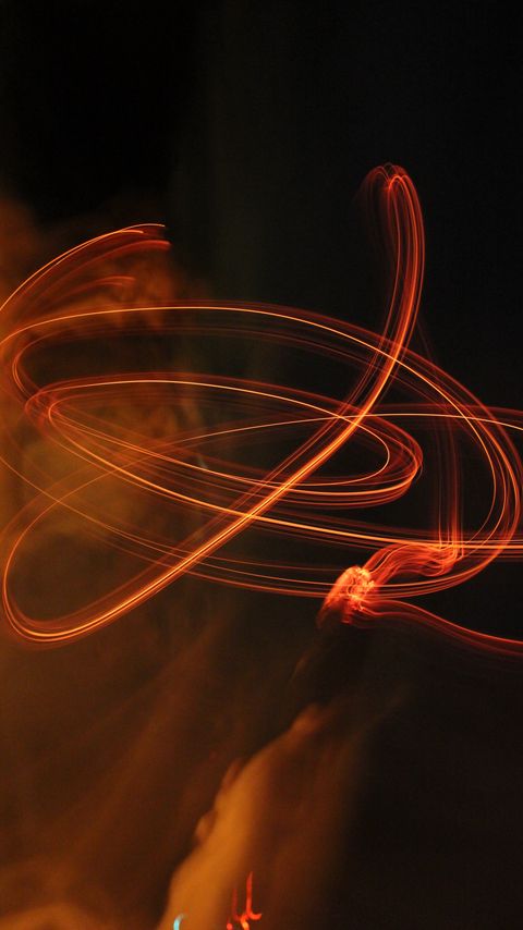 Download wallpaper 2160x3840 fire, lines, long exposure, light, movement, smoke samsung galaxy s4, s5, note, sony xperia z, z1, z2, z3, htc one, lenovo vibe hd background