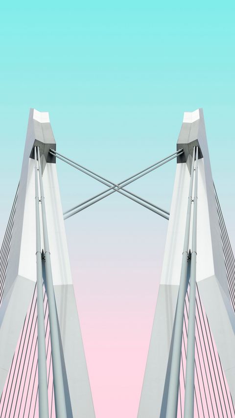 Download wallpaper 2160x3840 bridge, supports, construction, architecture, symmetry samsung galaxy s4, s5, note, sony xperia z, z1, z2, z3, htc one, lenovo vibe hd background