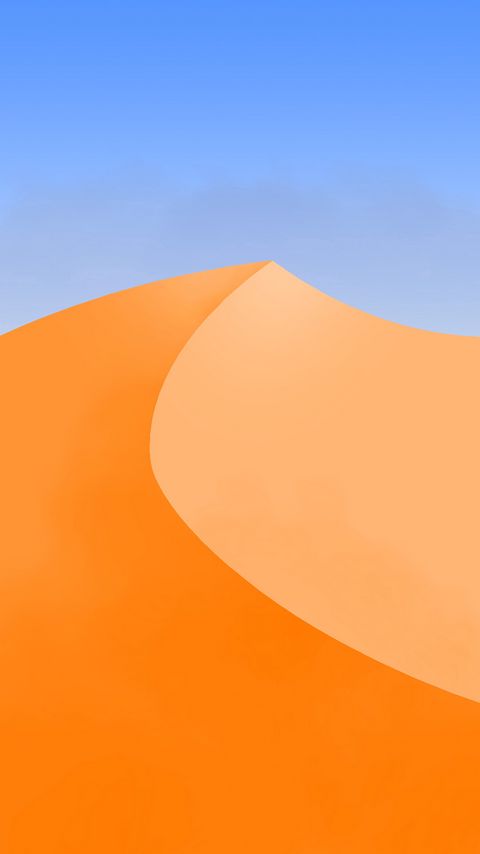 Download wallpaper 2160x3840 desert, dune, sand, vector, art, minimalism hd background