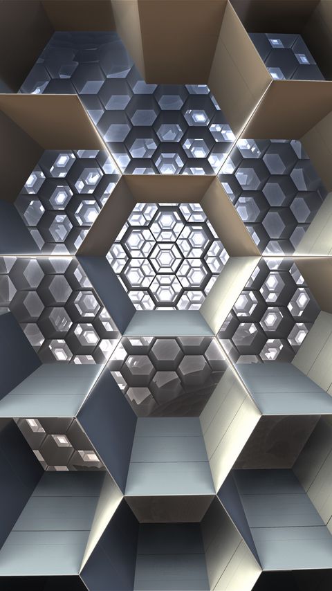 Download wallpaper 2160x3840 honeycomb, cell, structure, 3d, fractal samsung galaxy s4, s5, note, sony xperia z, z1, z2, z3, htc one, lenovo vibe hd background