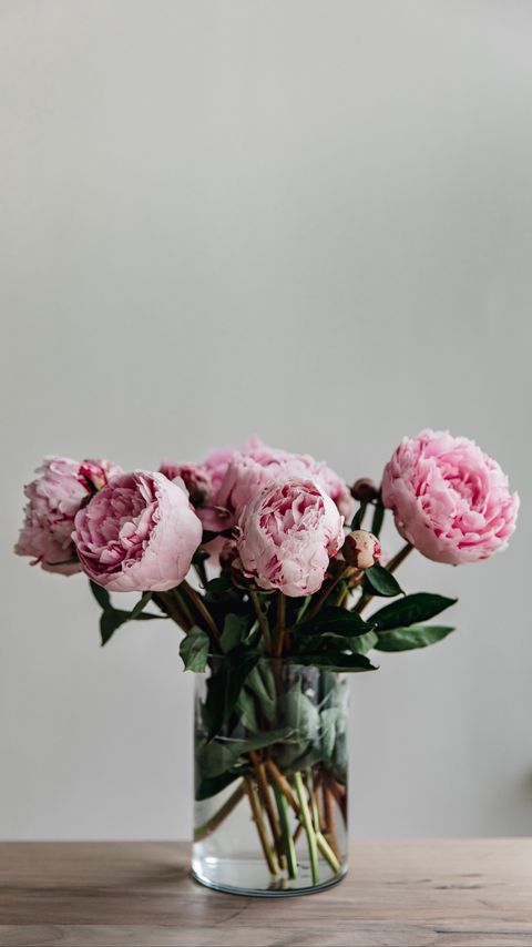 Download wallpaper 2160x3840 peonies, flowers, bouquet, pink, vase samsung galaxy s4, s5, note, sony xperia z, z1, z2, z3, htc one, lenovo vibe hd background