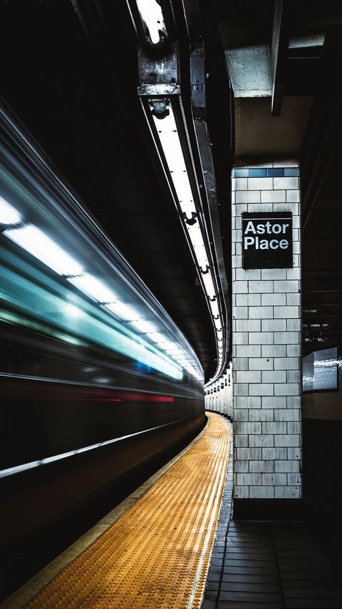 Download wallpaper 2160x3840 subway, station, light, motion, long exposure samsung galaxy s4, s5, note, sony xperia z, z1, z2, z3, htc one, lenovo vibe hd background