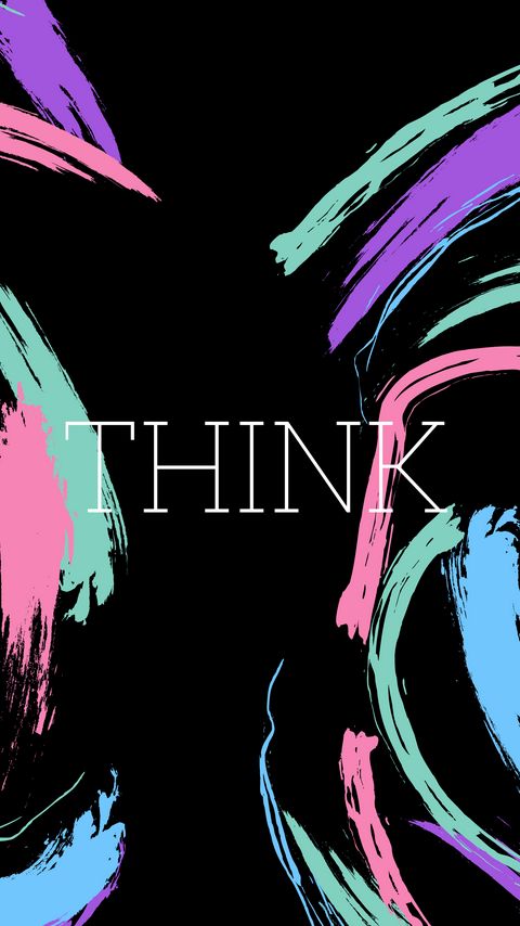Download wallpaper 2160x3840 think, thoughts, lines, stripes, inscription samsung galaxy s4, s5, note, sony xperia z, z1, z2, z3, htc one, lenovo vibe hd background