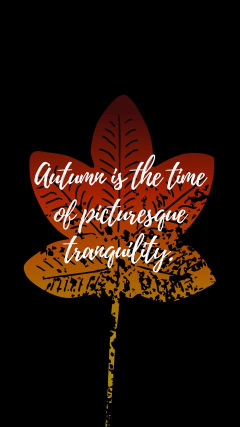 Download wallpaper 2160x3840 autumn, tranquility, quote, inscription, leaf samsung galaxy s4, s5, note, sony xperia z, z1, z2, z3, htc one, lenovo vibe hd background