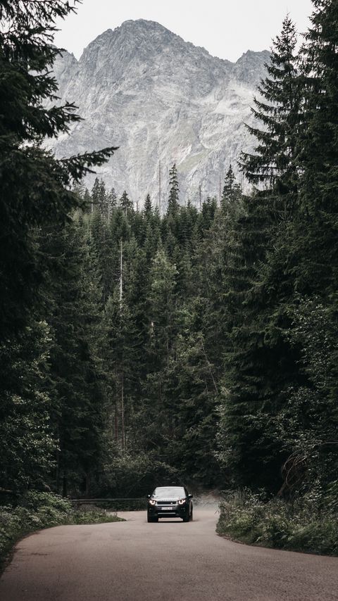 Download wallpaper 2160x3840 car, suv, forest, road, mountains samsung galaxy s4, s5, note, sony xperia z, z1, z2, z3, htc one, lenovo vibe hd background