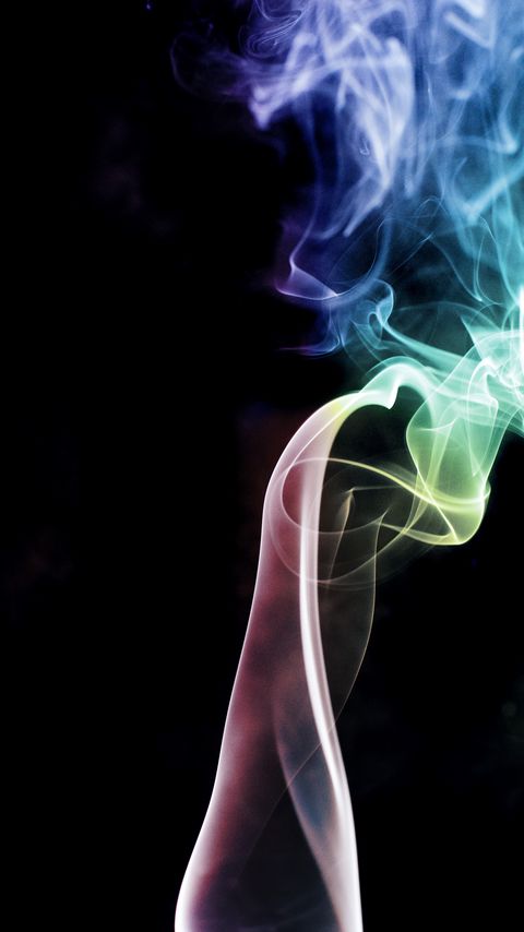 Download wallpaper 2160x3840 smoke, colorful, winding, abstraction samsung galaxy s4, s5, note, sony xperia z, z1, z2, z3, htc one, lenovo vibe hd background