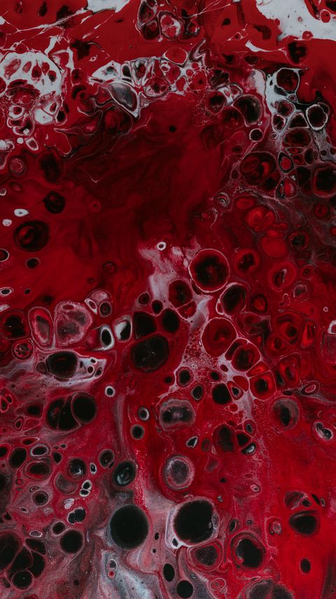 Download wallpaper 2160x3840 stains, bubbles, liquid, red, texture samsung galaxy s4, s5, note, sony xperia z, z1, z2, z3, htc one, lenovo vibe hd background