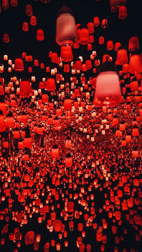 Download wallpaper 2160x3840 chinese lanterns, red, lights, light samsung galaxy s4, s5, note, sony xperia z, z1, z2, z3, htc one, lenovo vibe hd background