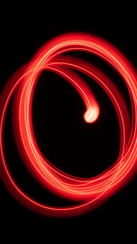 Download wallpaper 2160x3840 circles, light, long exposure, abstraction, red samsung galaxy s4, s5, note, sony xperia z, z1, z2, z3, htc one, lenovo vibe hd background