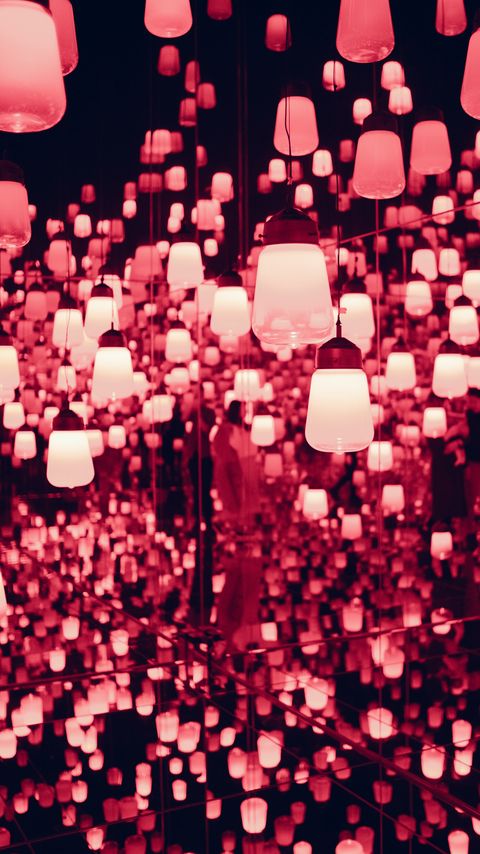 Download wallpaper 2160x3840 lamps, light, lighting, red samsung galaxy s4, s5, note, sony xperia z, z1, z2, z3, htc one, lenovo vibe hd background