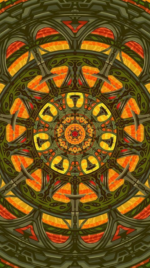 Download wallpaper 2160x3840 mandala, pattern, abstraction, colorful, tangled samsung galaxy s4, s5, note, sony xperia z, z1, z2, z3, htc one, lenovo vibe hd background