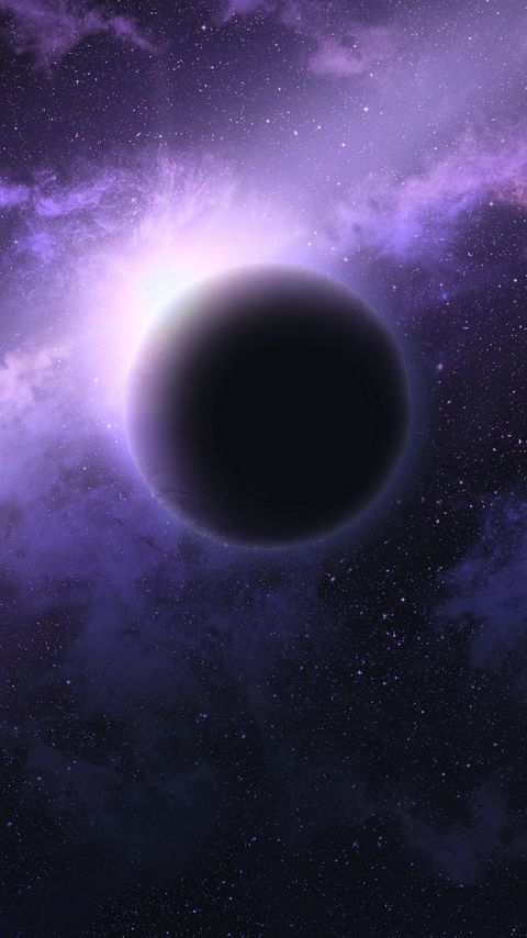 Download wallpaper 2160x3840 planet, shine, light, space hd background