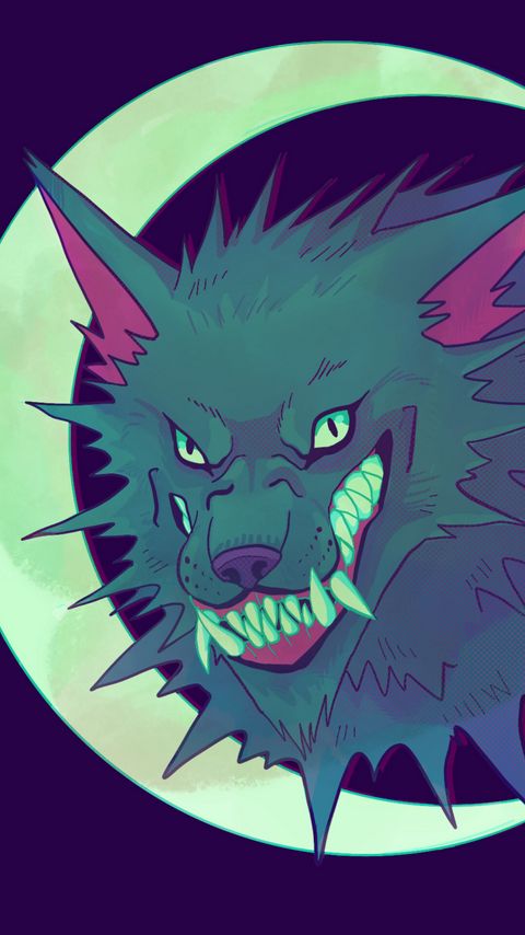 Download wallpaper 2160x3840 wolf, grin, aggression, art samsung galaxy s4, s5, note, sony xperia z, z1, z2, z3, htc one, lenovo vibe hd background