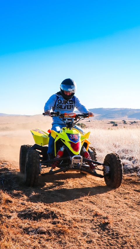 Download wallpaper 2160x3840 atv, man, offroad, extreme, road samsung galaxy s4, s5, note, sony xperia z, z1, z2, z3, htc one, lenovo vibe hd background
