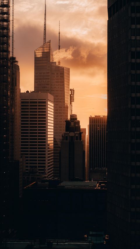 Download wallpaper 2160x3840 buildings, city, architecture, skyscrapers, sunset samsung galaxy s4, s5, note, sony xperia z, z1, z2, z3, htc one, lenovo vibe hd background