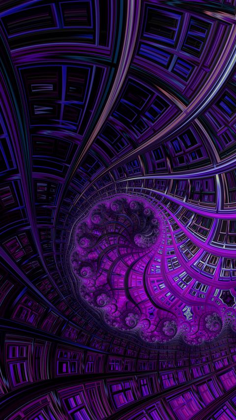Download wallpaper 2160x3840 fractal, spiral, abstraction, purple samsung galaxy s4, s5, note, sony xperia z, z1, z2, z3, htc one, lenovo vibe hd background