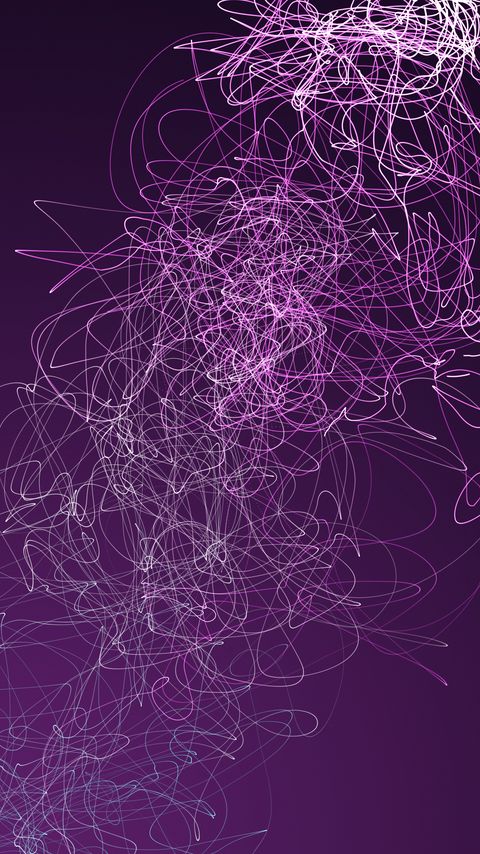 Download wallpaper 2160x3840 lines, chaos, tangle, neon, glow hd background