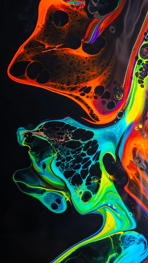 Download wallpaper 2160x3840 paint, liquid, multicolored, stains, fluid art, spots samsung galaxy s4, s5, note, sony xperia z, z1, z2, z3, htc one, lenovo vibe hd background