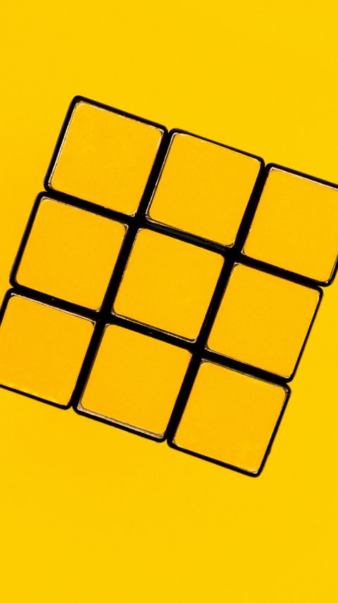 Download wallpaper 2160x3840 rubiks cube, cube, levitation, yellow samsung galaxy s4, s5, note, sony xperia z, z1, z2, z3, htc one, lenovo vibe hd background