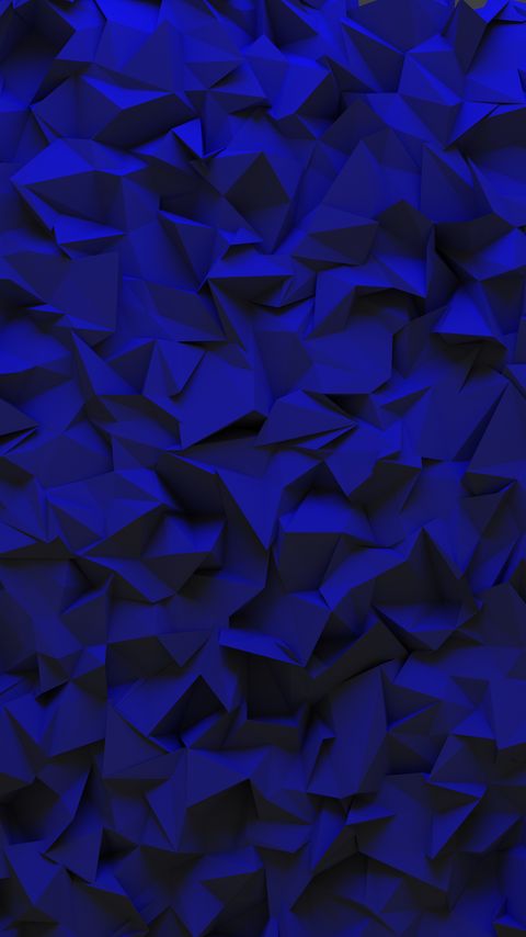 Download wallpaper 2160x3840 triangles, volume, fragments, 3d hd background