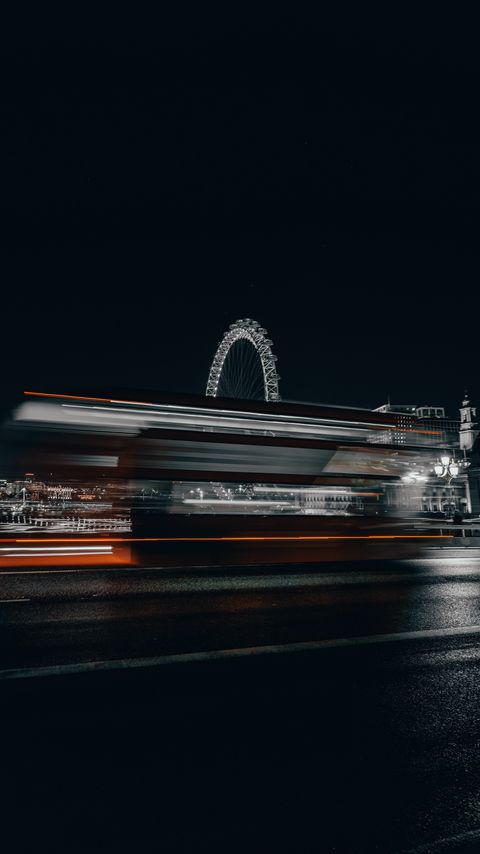 Download wallpaper 2160x3840 ferris wheel, attraction, city, long exposure samsung galaxy s4, s5, note, sony xperia z, z1, z2, z3, htc one, lenovo vibe hd background