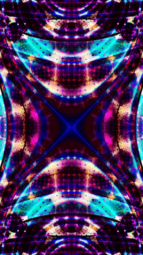 Download wallpaper 2160x3840 fractal, pattern, abstraction, illusion, colorful samsung galaxy s4, s5, note, sony xperia z, z1, z2, z3, htc one, lenovo vibe hd background