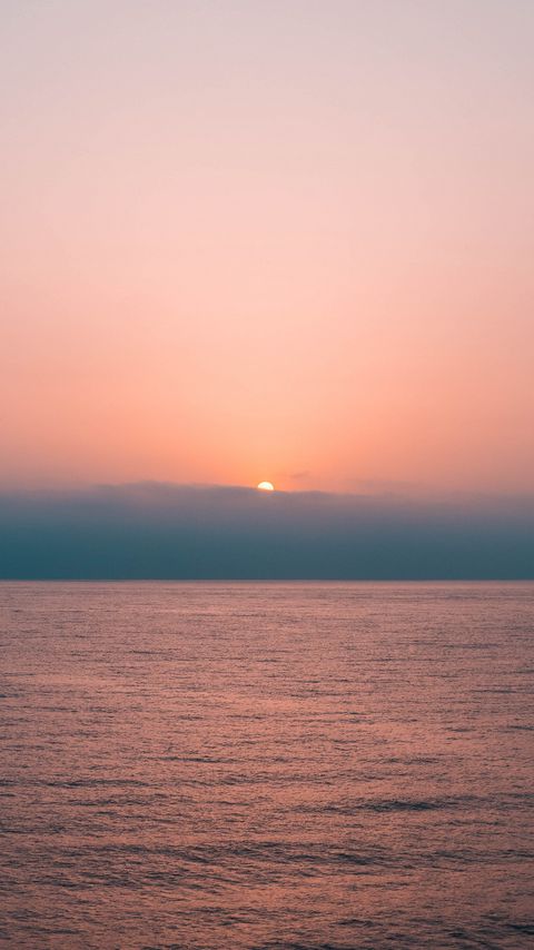 Download wallpaper 2160x3840 sunset, horizon, sea, water, pink samsung galaxy s4, s5, note, sony xperia z, z1, z2, z3, htc one, lenovo vibe hd background