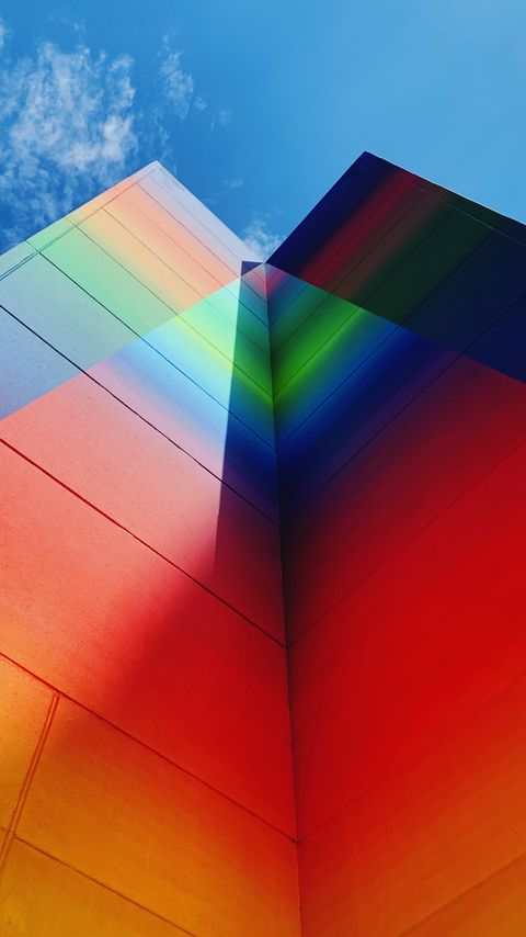 Download wallpaper 2160x3840 building, facade, colorful, bottom view samsung galaxy s4, s5, note, sony xperia z, z1, z2, z3, htc one, lenovo vibe hd background