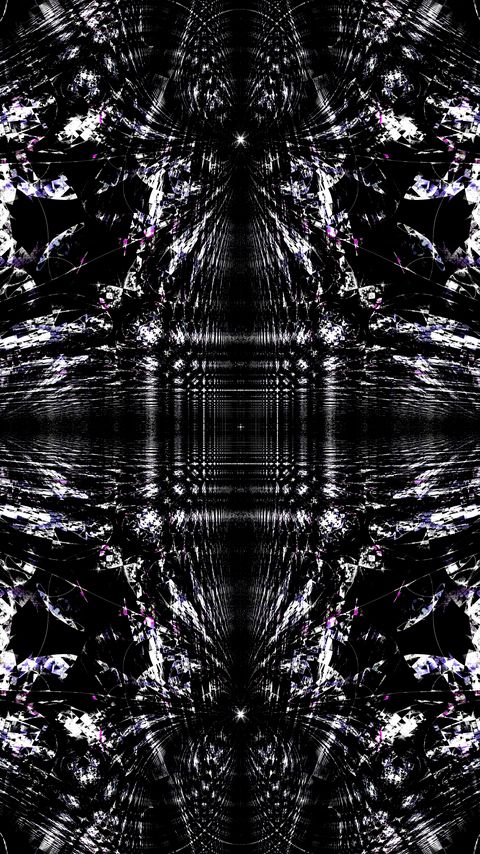 Download wallpaper 2160x3840 fractal, abstraction, pattern, bw, black samsung galaxy s4, s5, note, sony xperia z, z1, z2, z3, htc one, lenovo vibe hd background