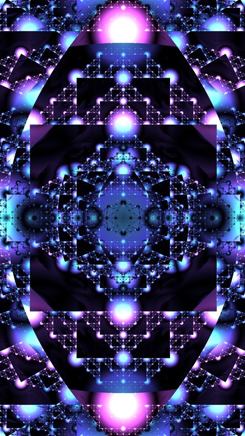 Download wallpaper 2160x3840 fractal, square, pattern, glow, geometry samsung galaxy s4, s5, note, sony xperia z, z1, z2, z3, htc one, lenovo vibe hd background