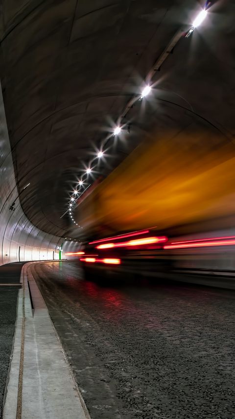 Download wallpaper 2160x3840 tunnel, distance, long exposure, neon samsung galaxy s4, s5, note, sony xperia z, z1, z2, z3, htc one, lenovo vibe hd background