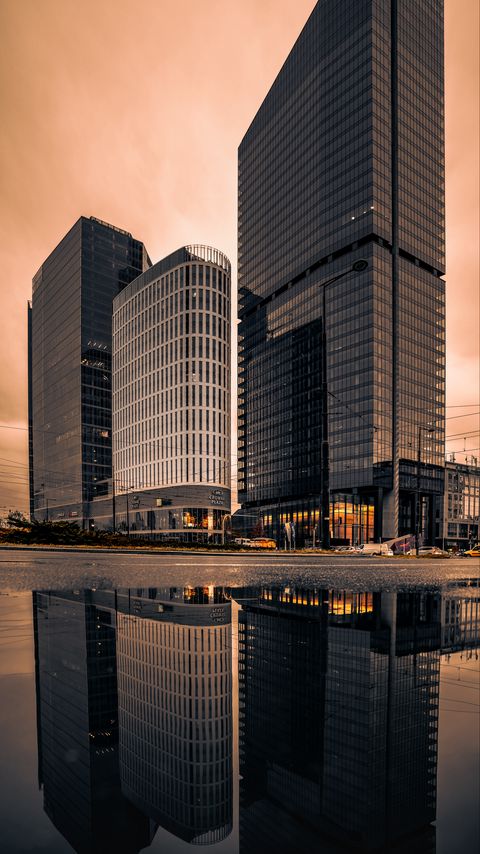 Download wallpaper 2160x3840 buildings, skyscrapers, architecture, reflection samsung galaxy s4, s5, note, sony xperia z, z1, z2, z3, htc one, lenovo vibe hd background
