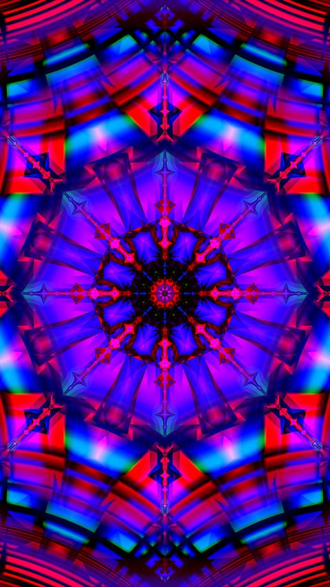 Download wallpaper 2160x3840 fractal, kaleidoscope, pattern, abstraction, colorful samsung galaxy s4, s5, note, sony xperia z, z1, z2, z3, htc one, lenovo vibe hd background