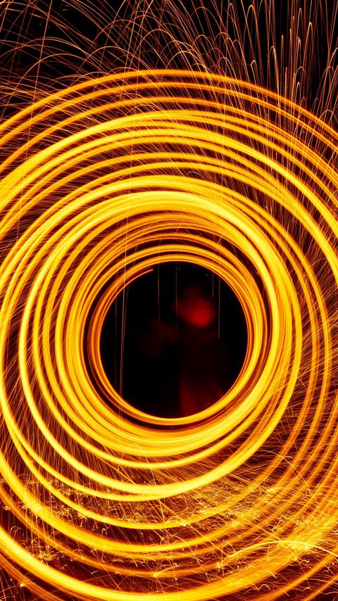 Download wallpaper 2160x3840 freezelight, long exposure, circle, sparks, night samsung galaxy s4, s5, note, sony xperia z, z1, z2, z3, htc one, lenovo vibe hd background