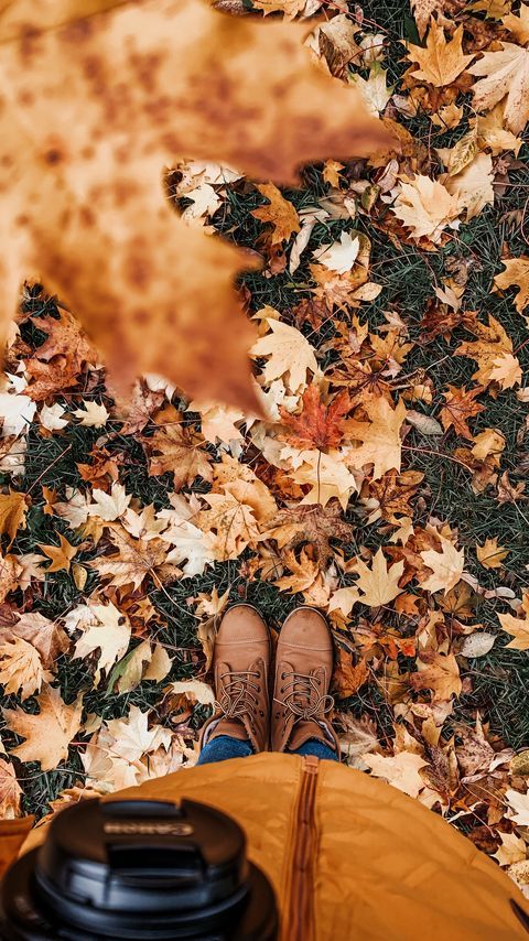 Download wallpaper 2160x3840 legs, boots, autumn, leaves samsung galaxy s4, s5, note, sony xperia z, z1, z2, z3, htc one, lenovo vibe hd background