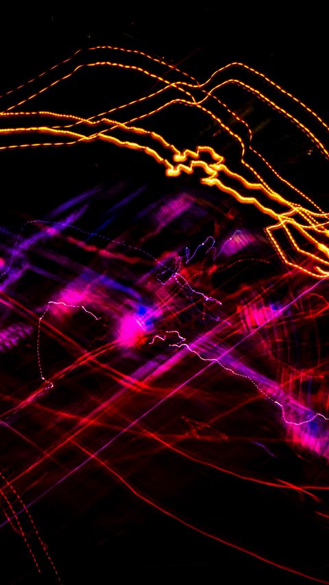 Download wallpaper 2160x3840 light, lines, neon, long exposure, abstraction samsung galaxy s4, s5, note, sony xperia z, z1, z2, z3, htc one, lenovo vibe hd background