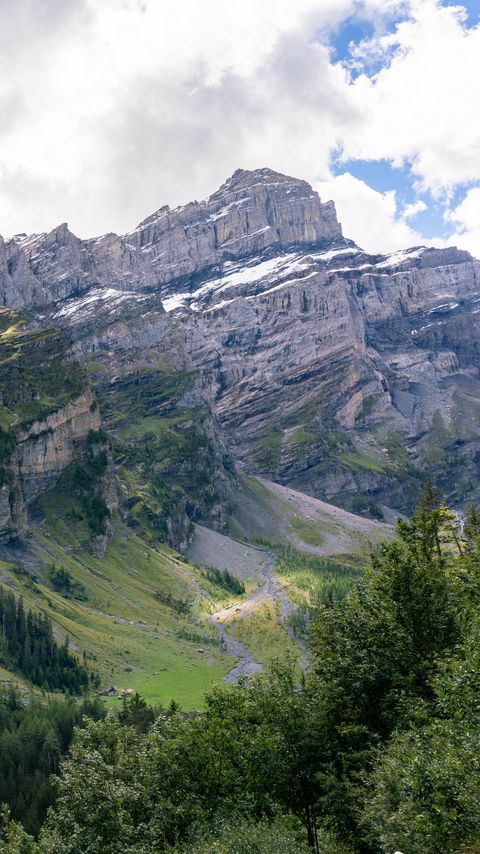 Download wallpaper 2160x3840 mountains, slope, trees, landscape samsung galaxy s4, s5, note, sony xperia z, z1, z2, z3, htc one, lenovo vibe hd background
