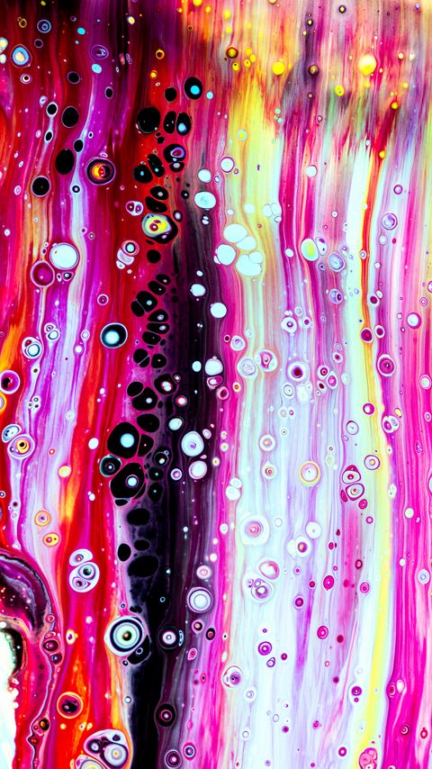 Download wallpaper 2160x3840 paint, stains, bubbles, liquid, colorful samsung galaxy s4, s5, note, sony xperia z, z1, z2, z3, htc one, lenovo vibe hd background