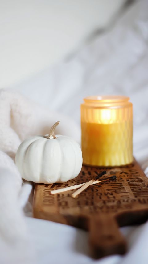Download wallpaper 2160x3840 pumpkin, matches, candle, board, decoration samsung galaxy s4, s5, note, sony xperia z, z1, z2, z3, htc one, lenovo vibe hd background