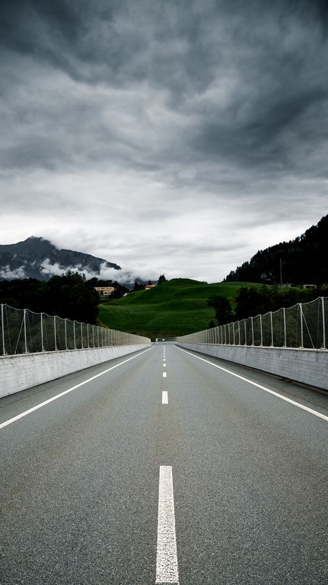 Download wallpaper 2160x3840 road, asphalt, mountains, nature samsung galaxy s4, s5, note, sony xperia z, z1, z2, z3, htc one, lenovo vibe hd background