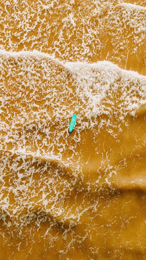 Download wallpaper 2160x3840 surfboard, waves, aerial view, surfing samsung galaxy s4, s5, note, sony xperia z, z1, z2, z3, htc one, lenovo vibe hd background
