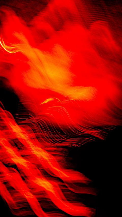 Download wallpaper 2160x3840 waves, wavy, neon, long exposure, red samsung galaxy s4, s5, note, sony xperia z, z1, z2, z3, htc one, lenovo vibe hd background