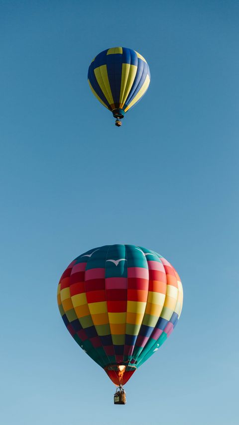 Download wallpaper 2160x3840 air balloons, colorful, sky, flight samsung galaxy s4, s5, note, sony xperia z, z1, z2, z3, htc one, lenovo vibe hd background