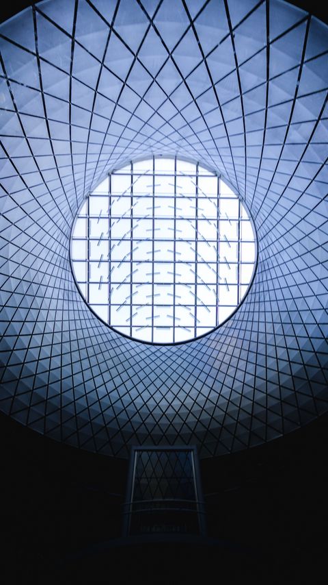 Download wallpaper 2160x3840 building, architecture, ceiling, glass, round samsung galaxy s4, s5, note, sony xperia z, z1, z2, z3, htc one, lenovo vibe hd background